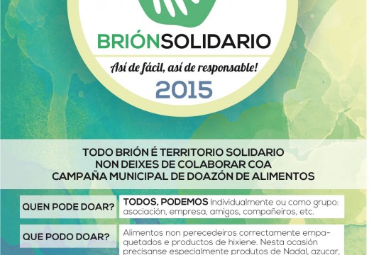 “Brión Solidario” pon en marcha a cuarta campaña de recollida de alimentos polo Nadal